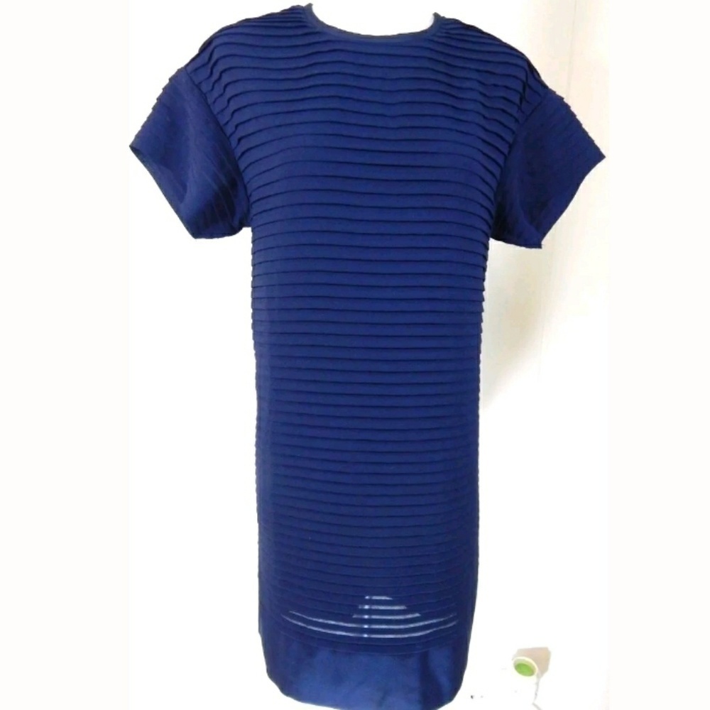 J. Crew Pleated Chiffon T-Shirt Dress